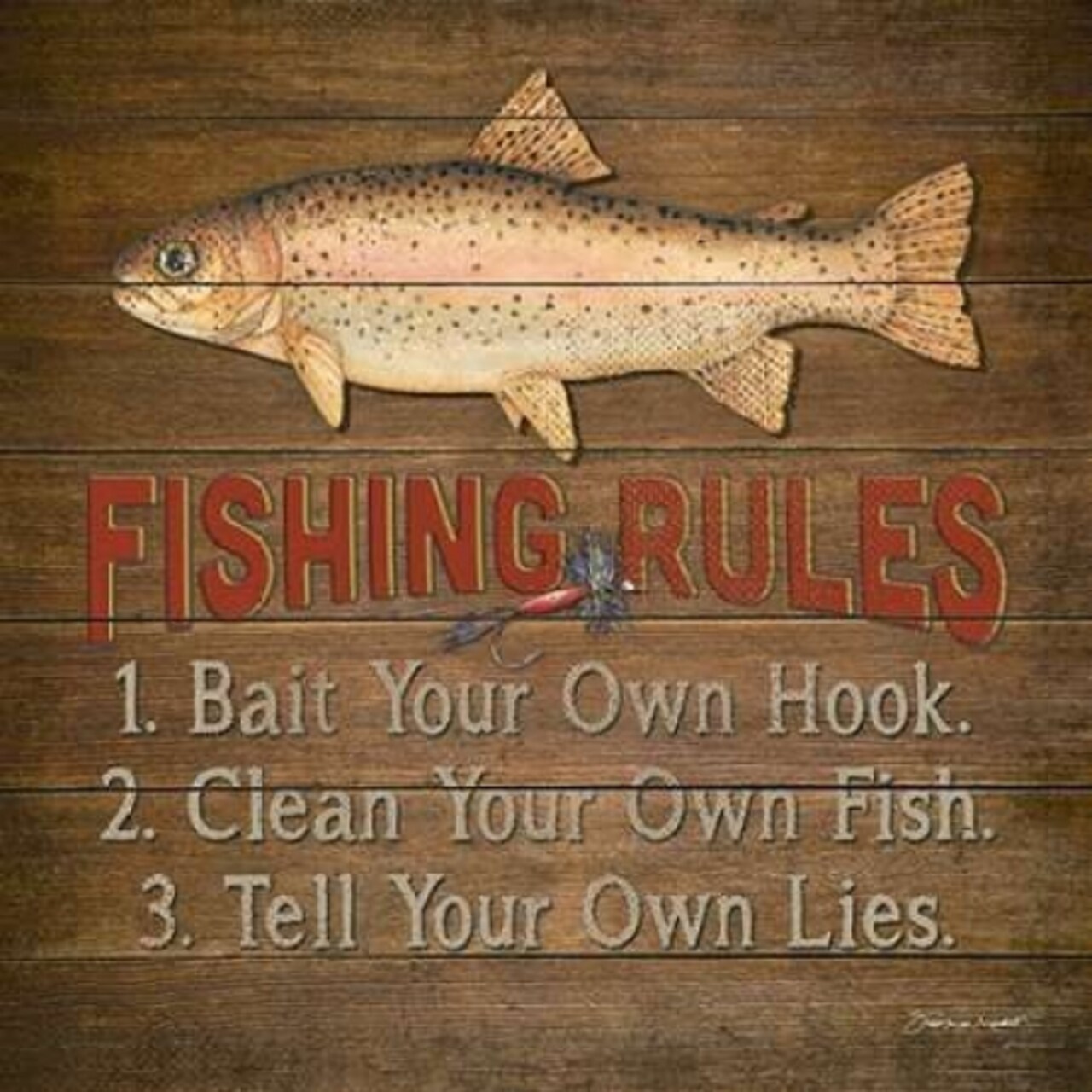 Fishing Rules Poster Print by Stephanie Marrott - Item # VARPDXSM10295